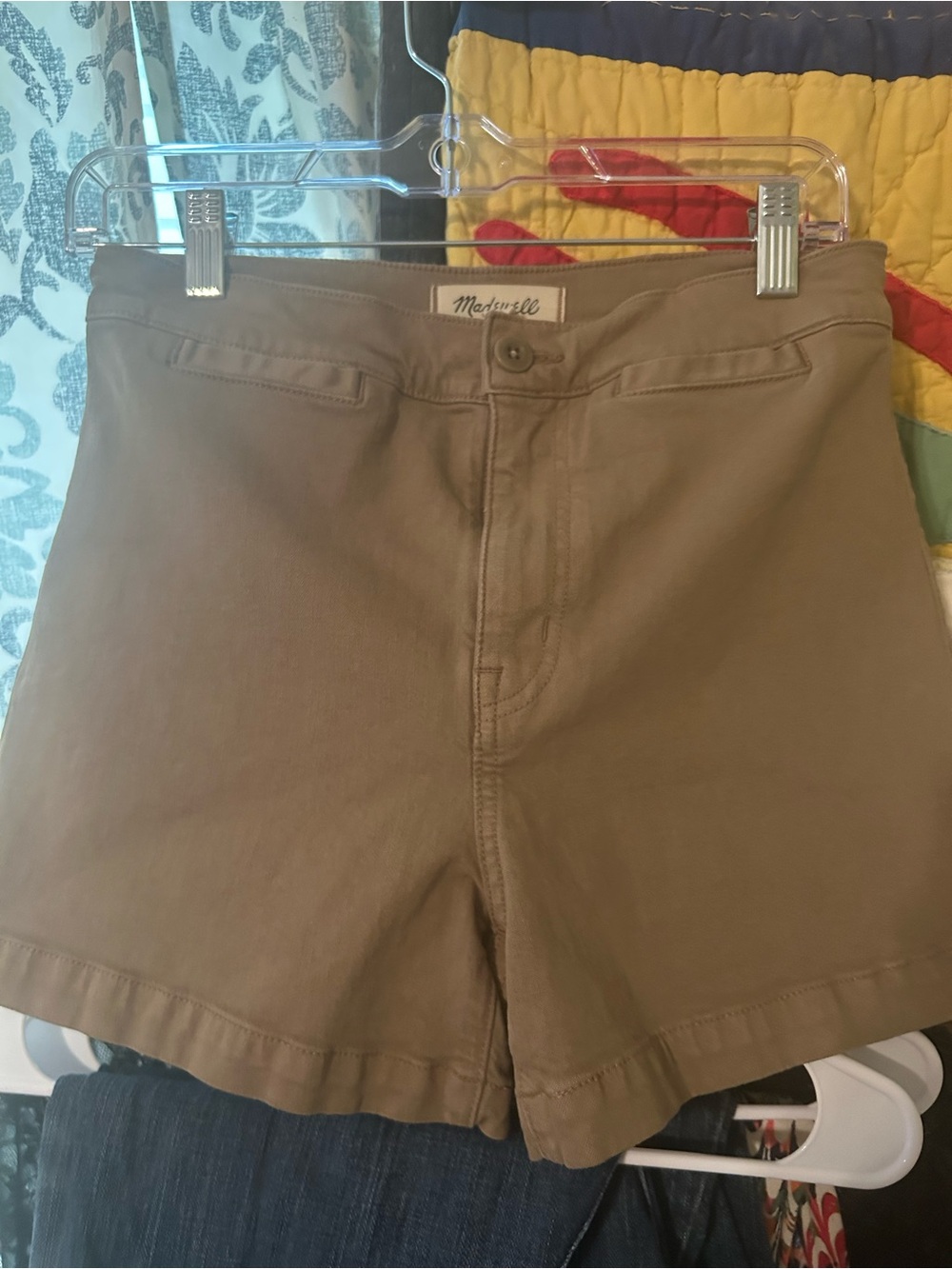 Madewell High-Waist Khaki Cotton Shorts